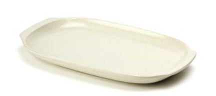 TRAVESSA RECT.31X21CM BRANCO GRES